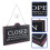2Pièces Plaques Porte Noir Ouvert Fermé Décoratives Usage Commercial 9