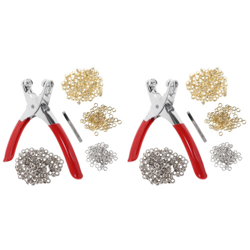 2Ensembles Ensemble Outils Œillets Métal Multi Matériaux Pour Projets DIY 1