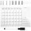 3Ensembles Tableau Effaçable Transparent Calendrier Mural 8