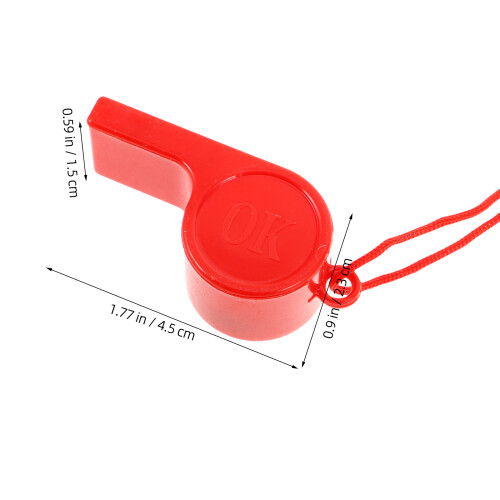 48Pièces Sifflets Colorés Pour Sport, Arbitre Course Avec Lanière 1