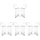 8Pièces Clip Argent Tassel Confortable Style Féminin 2