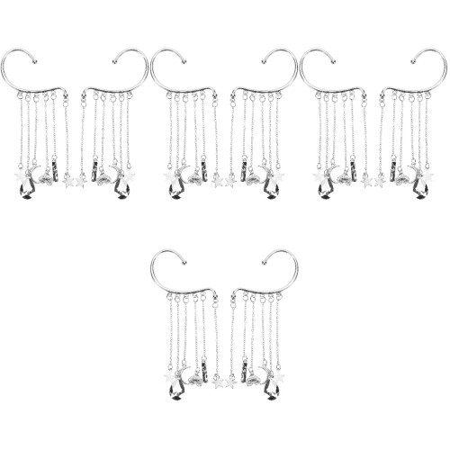 8Pièces Clip Argent Tassel Confortable Style Féminin 2
