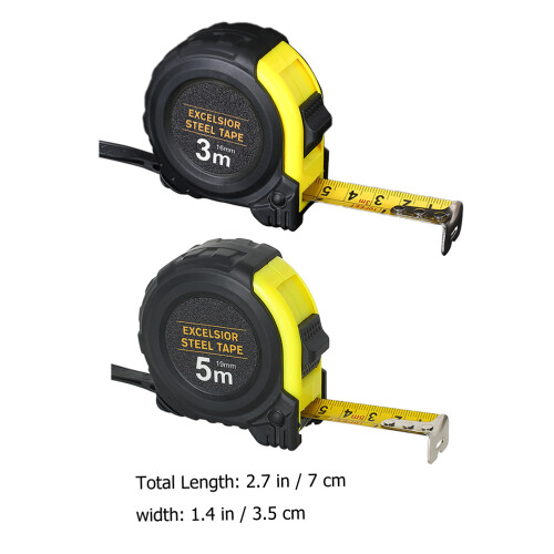 10Pièces Mesure Digital Noir ABS Acier Métrique Pouces 1