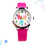3Pcs Flower Pattern Kids Watch Rosy Durable Strap Birthday Gift Quartz 4