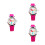 3Pcs Flower Pattern Kids Watch Rosy Durable Strap Birthday Gift Quartz 8