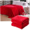 Soft Red Solid Color Flannel Blanket for Comfortable Warming and Stylish Home 5