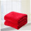 Soft Red Solid Color Flannel Blanket for Comfortable Warming and Stylish Home 7