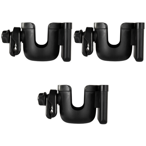 3Pièces Support Poussette Noir Durable Rangement Facile 2