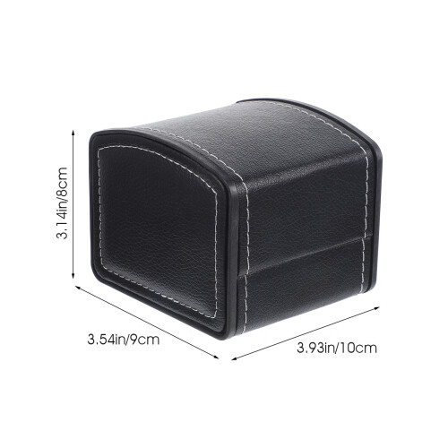 5Pcs Sturdy PU Watch Box Black Organizer with Cushion 1