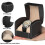 5Pcs Sturdy PU Watch Box Black Organizer with Cushion 8