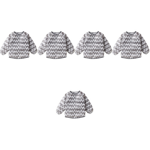 5Pièces Bavettes Toddler En Polyester Résistantes Pour Repas Et Dessin 2