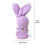 Serviette tricotée en forme de lapin violette (1 pièce) 2