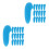 60Pièces Protections Pointes Cutter Bleu Accessoire Cuisine 9