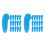 60Pièces Protections Pointes Cutter Bleu Accessoire Cuisine 10