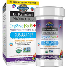 (Organic Berry Cherry) Garden of Life Kids Probiotic Organic Chewable - with Vitamin C & D - 30 Count