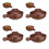 4Pièces Casseroles Marron Multifonction Ergonomique 8