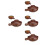 4Pièces Casseroles Marron Multifonction Ergonomique 9