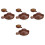 4Pièces Casseroles Marron Multifonction Ergonomique 10