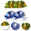 8Pièces Pompons Main Pour Danse Sport Couleurs Durable 10