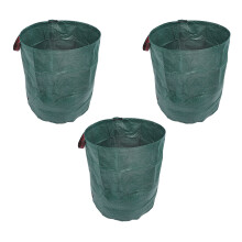 3Pcs Garden Yard Bag 272L PP Large Load Leaf Clipping Trash Can 67x76cm