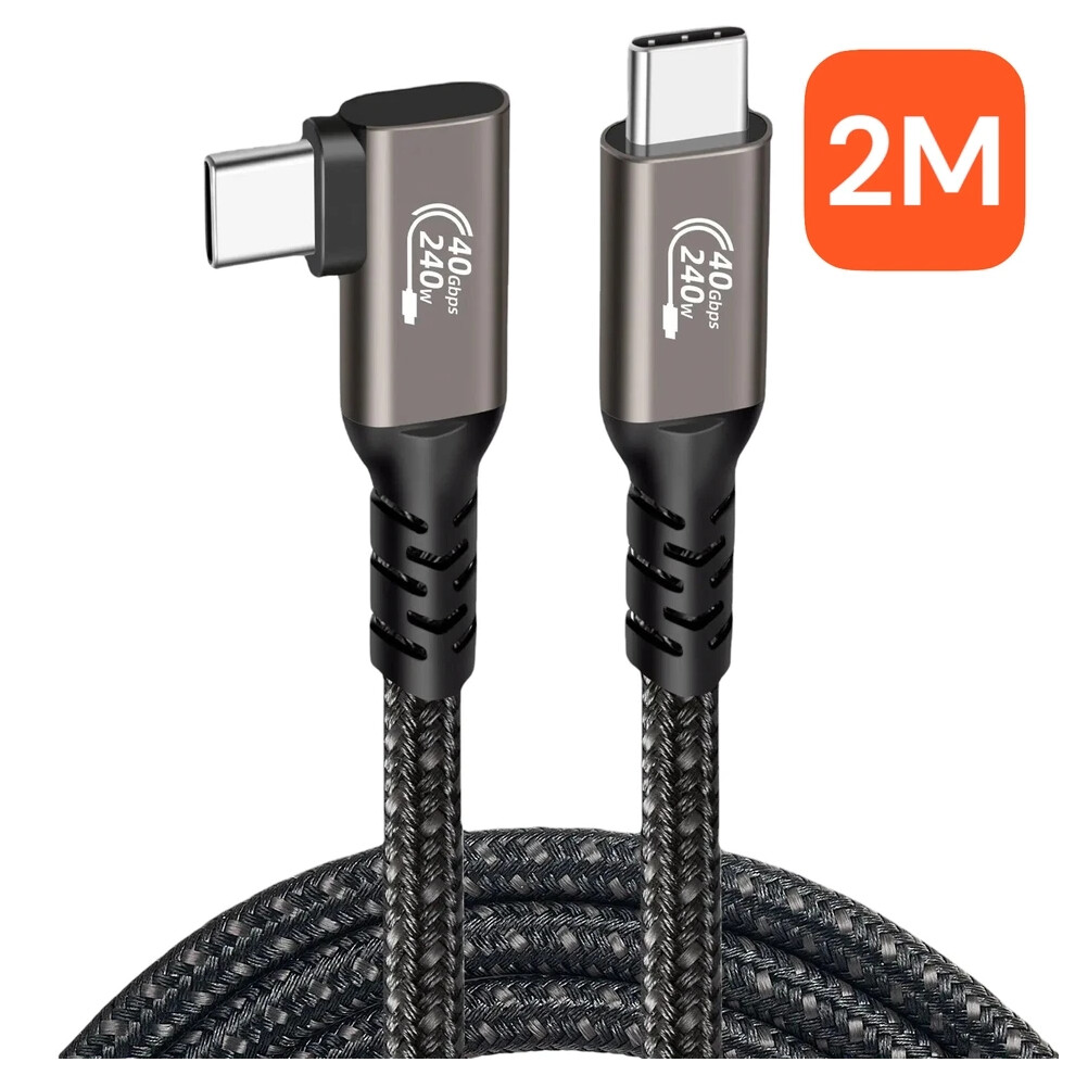 Right Angle 90 Degree Usb C To Type C 240W Usb4 2M 674026158054