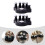 8Pièces Orthèse Doigts Piano Correction ABS Silicone Noir 6