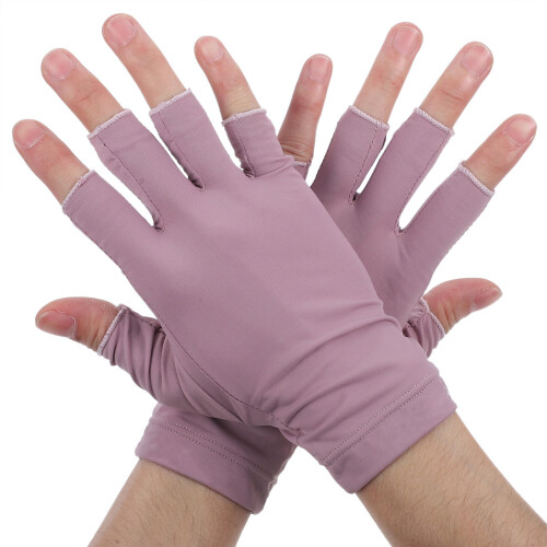 2Paires Anti-Uv Doigts Violet Élastiques 1