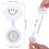 2Pcs Durable White Nurse Pocket Watch Retractable Silicone Clip on 2