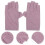 2Paires Anti-Uv Doigts Violet Élastiques 7