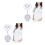 2Pcs Durable White Nurse Pocket Watch Retractable Silicone Clip on 10