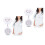 2Pcs Durable White Nurse Pocket Watch Retractable Silicone Clip on 11
