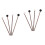4Paires Baguettes Percussion Bois Caoutchouc Drum Mallets Multicolores 5