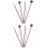4Paires Baguettes Percussion Bois Caoutchouc Drum Mallets Multicolores 6