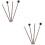 4Paires Baguettes Percussion Bois Caoutchouc Drum Mallets Multicolores 7