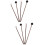 4Paires Baguettes Percussion Bois Caoutchouc Drum Mallets Multicolores 8