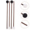 4Paires Baguettes Percussion Bois Caoutchouc Drum Mallets Multicolores 10