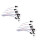 20Pièces Mini Piliers ABS Colorées Décor Miniature DIY 10