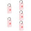 5Pcs Pink Locator Protective Covers Tpu Anti-Scratch Protective Case 8