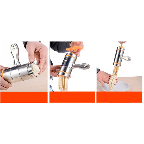2Pièces Machine À Nouilles Manuelle Acier Argenté, Accessoire Cuisine 2
