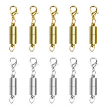 Fermoir magnétique en laiton pour collier - Accessoire de bijouterie durable - Surface lisse - Aimant puissant - Fermeture réglable - Outil de