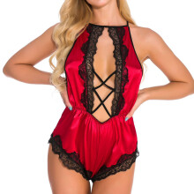 Spets, skarvärmad, lös passform, underkläder, plusstorlek, babydoll, chemise med stretchigt material, för sovkläder, nattkläder, loungekläder,