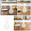 4Pcs Glass Whiskey Decanter Set Transparent for Storage 7