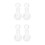 4Pcs Glass Whiskey Decanter Set Transparent for Storage 11