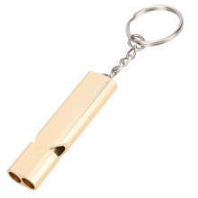 Durable Aluminum Alloy Emergency Whistle Loud Emergency Signal120dB Double Tube Design Corrosion Resistant All Weather Performance Survival Tool