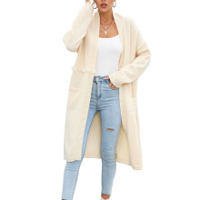 Afslappet letvægts åben front strikket cardigan til kvinder, stribet boho-stil plus size sweaterfrakke med oversized pasform og nem styling