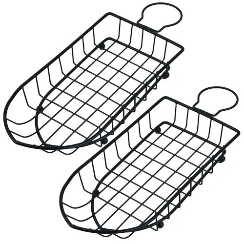 4Pièces Panier Portable Noir Usage Polyvalent Alimentaire 1