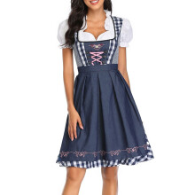 Levehető kötény Női német dirndl ruha Kiváló klasszikus rövid ujjú Halloweenre, farsangi témára, jelmezes partira, vintage stílusú,