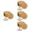 4Ensembles Dessous De Verre Ronds En Rotin Support Rustique 5