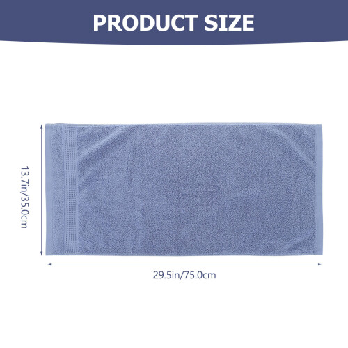 Large Bathroom Cotton Face Towel Soft Blue Washcloth 1