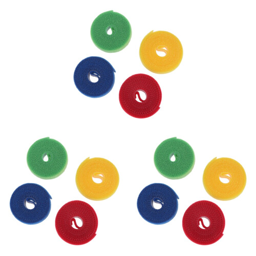 12Pièces -Câbles Adhésifs Nylon Pour Bureau Maison En Couleurs 2